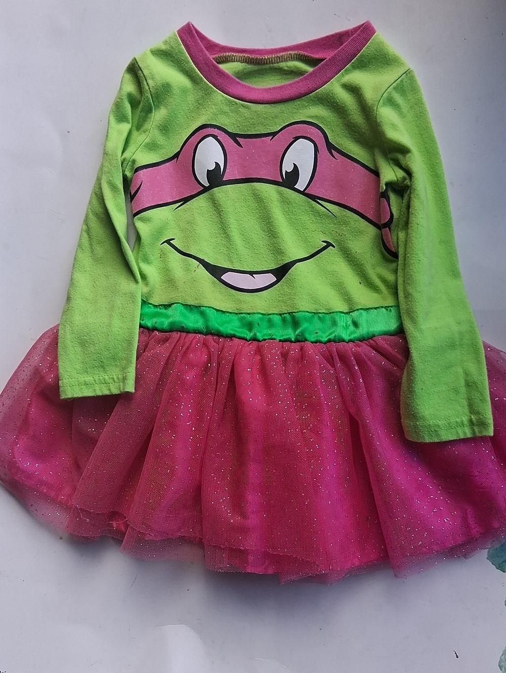Teenage Mutant Ninja Turtles Pink and Green Tutu Dress